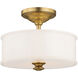 Harbour Point 2 Light 14 inch Liberty Gold Semi Flush Mount Ceiling Light
