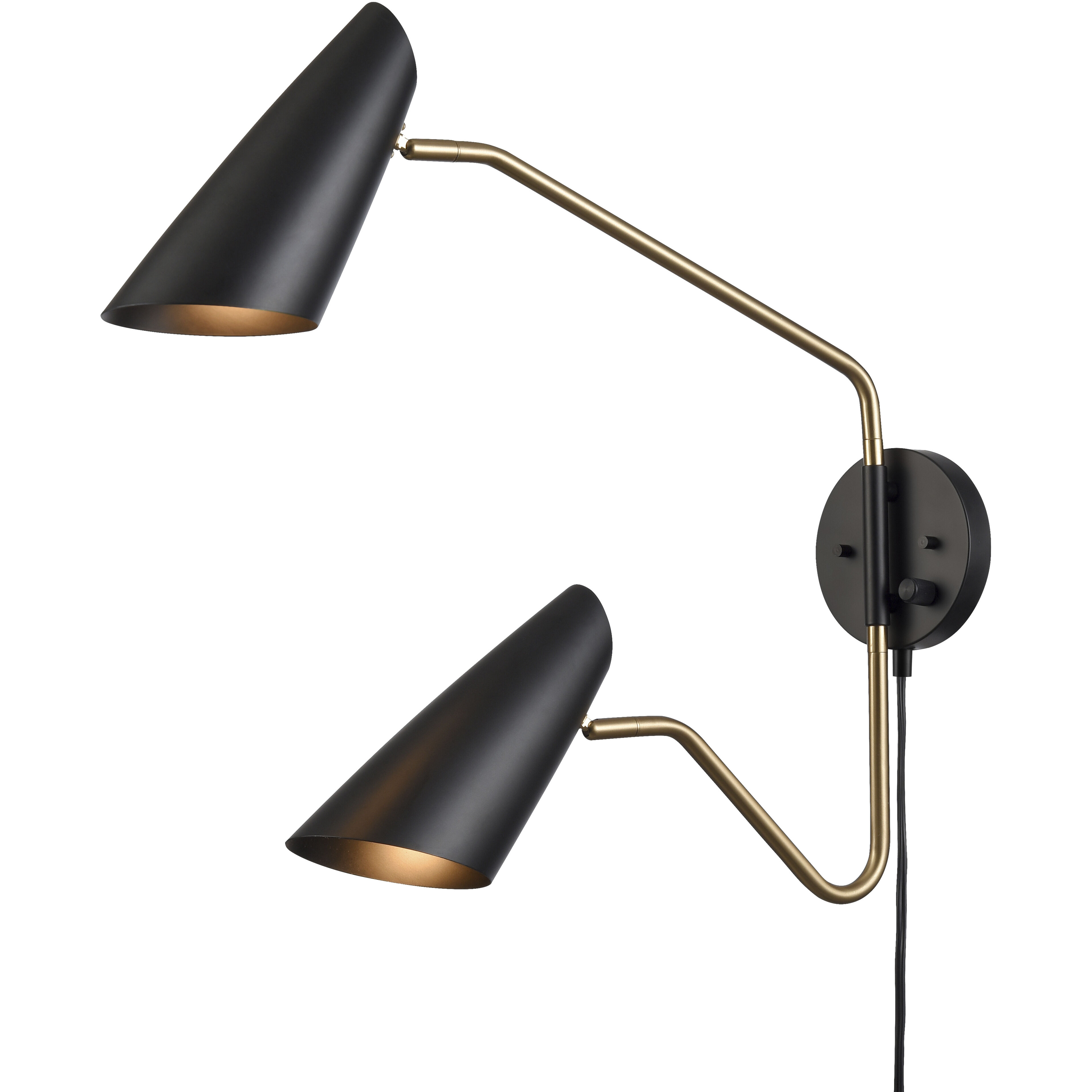 Stanley 20 inch 60 watt Matte Black Swingarm Sconce Wall Light