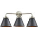 Nouveau Appalachian 3 Light 26 inch Brushed Satin Nickel Bath Vanity Light Wall Light in Matte Black, Nouveau
