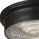 Chadwick 3 Light 15 inch Oil Rubbed Bronze with Glass Flush Mount Ceiling Light
