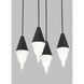 Sean Lavin Turret LED Nightshade Black Chandelier Ceiling Light, Integrated LED