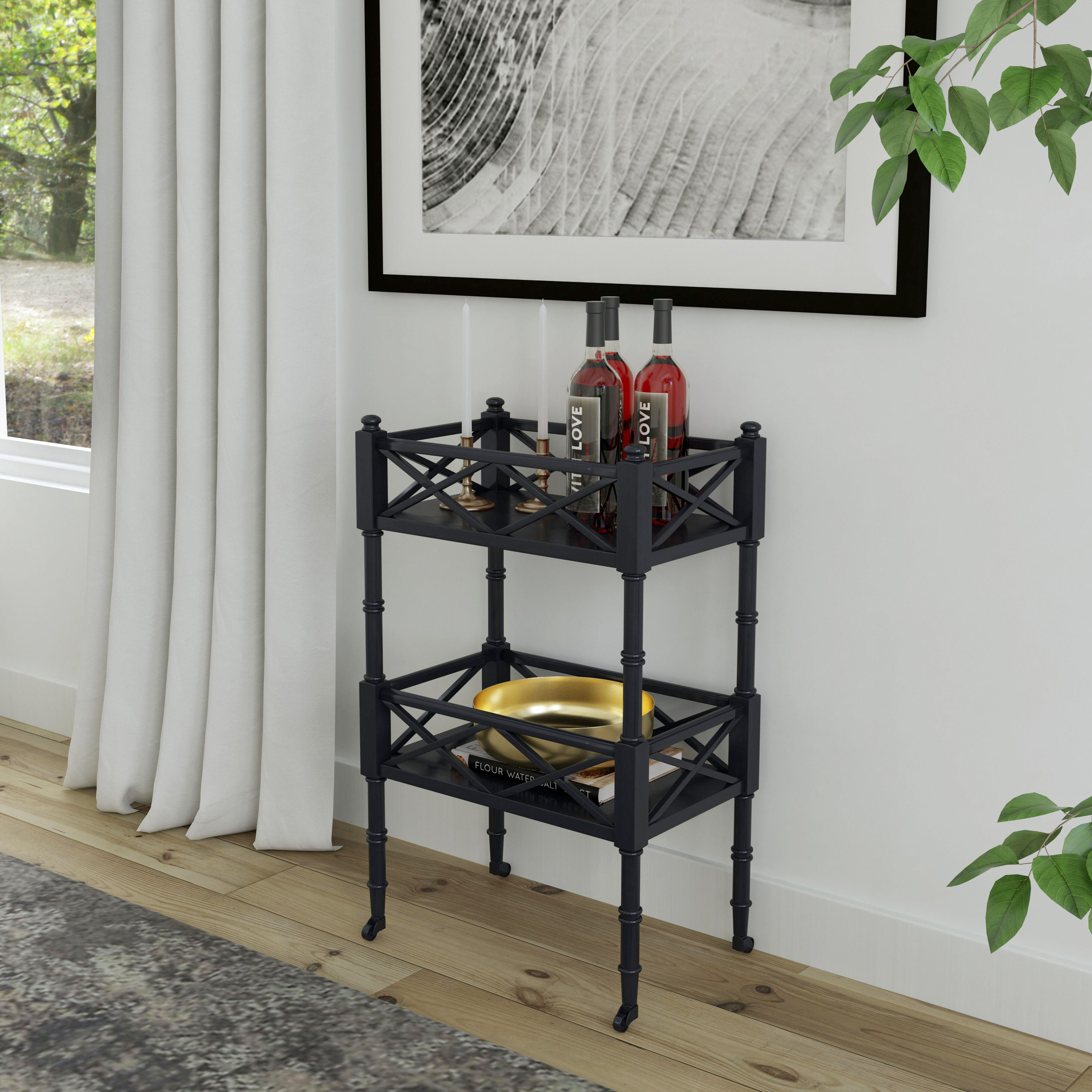 Masterpiece Foster  19 X 12 inch Black Licorice Serving Table