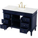 Lexington 48 X 21.5 X 35 inch Blue Vanity Sink Set