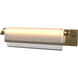 Draped Glass LED 26 inch Modern Brass Bath Bar Wall Light