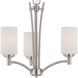Pittman 3 Light 20 inch Brushed Nickel Chandelier Ceiling Light
