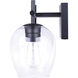 Madison 2 Light 16 inch Black Vanity Light Wall Light