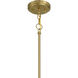 Scandinavian 1 Light 15 inch Natural Brass Pendant Ceiling Light