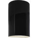 Ambiance Cylinder LED 7.75 inch Gloss Black ADA Wall Sconce Wall Light, Large