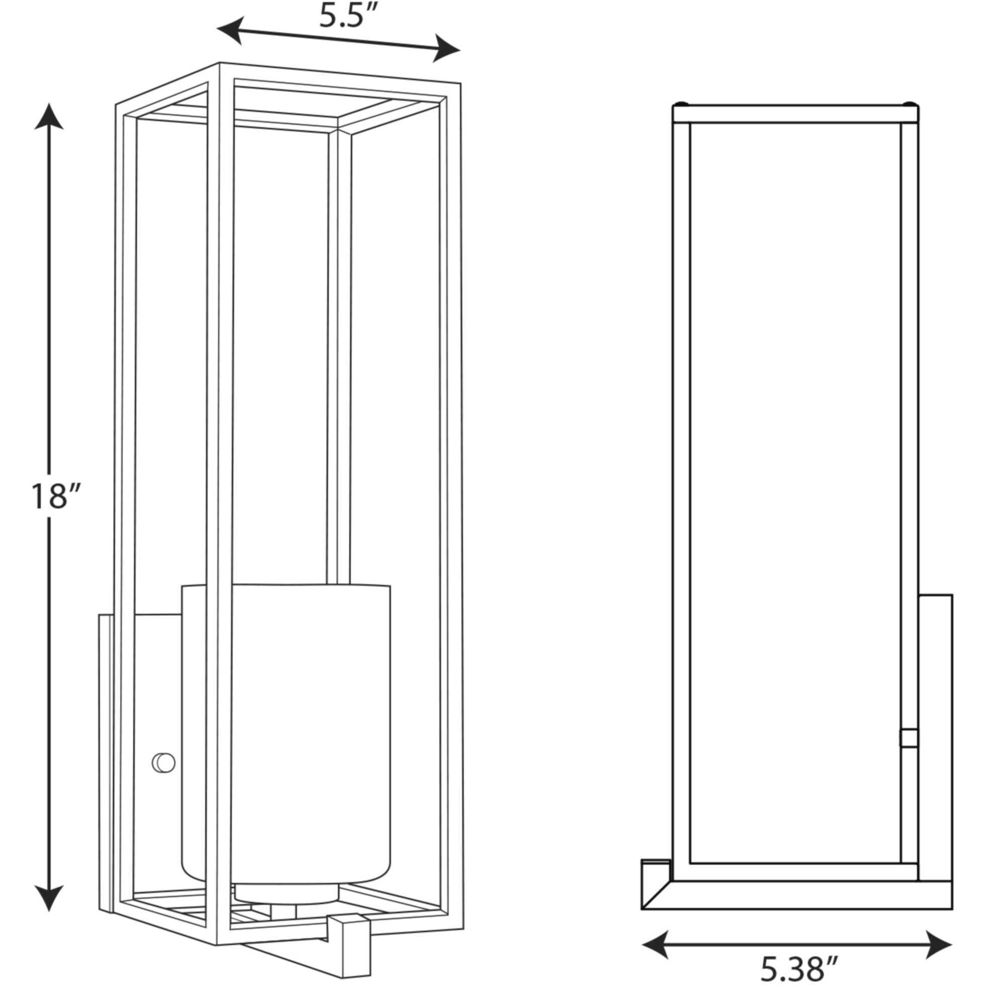 Chadwick 1 Light 6 inch Matte Black Wall Bracket Wall Light