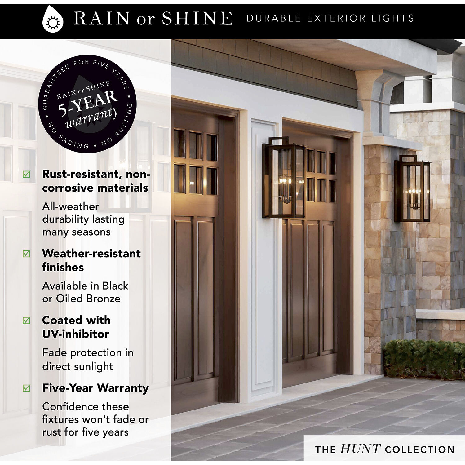 Hunt 1 Light 15 inch Oiled Bronze Outdoor Wall Mount in Incandescent