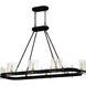 Gloucester 8 Light 42 inch Matte Black Linear Chandelier Ceiling Light, Medium
