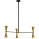 Cade 6 Light 34 inch Black and Brass Pendant Ceiling Light