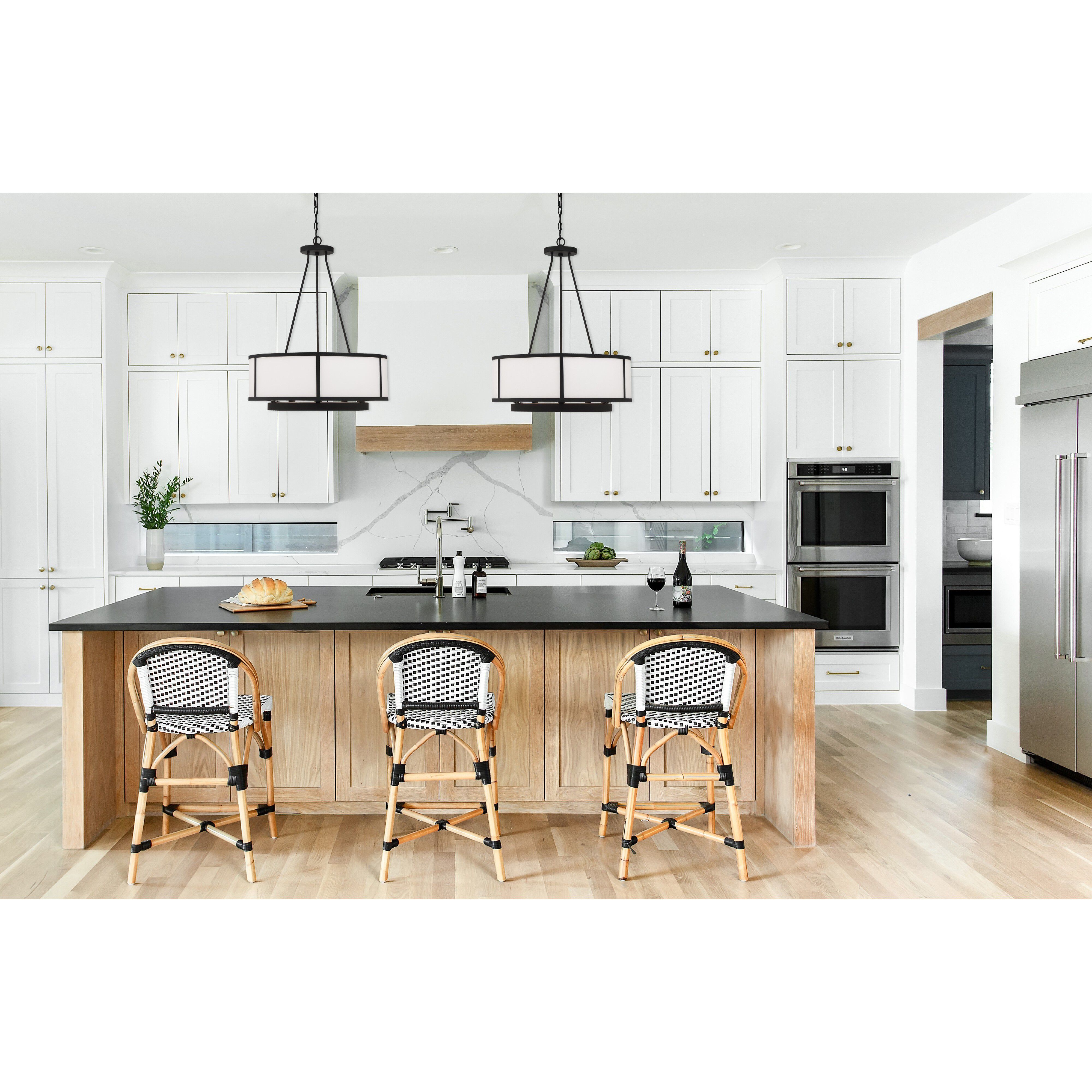 Bryant 6 Light 24 inch Black Forged Chandelier Ceiling Light