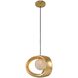 Calistoga LED 12 inch Gold Leaf Mini Pendant Ceiling Light