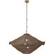 Marseille 3 Light 43 inch Brass Antique Pendant Ceiling Light