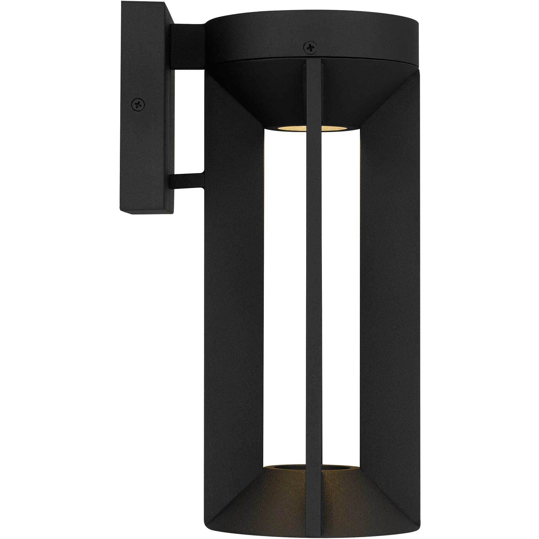 Aura LED 12.13 inch Sand Black Outdoor Wall Sconce