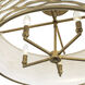 Kato 5 Light 24 inch Havana Gold Semi-Flush Mount Ceiling Light