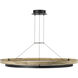 Sean Lavin Grace LED 48 inch Textured Black and Teak Wood Outdoor Chandelier