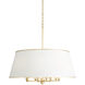 Coco 8 Light 32 inch Matte White/French Gold Pendant Ceiling Light