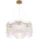 Brookstreet 6 Light 29.5 inch Legacy Brass Pendant Ceiling Light in Clear Handmade Glass