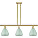 Ballston Plymouth Dome LED 36 inch Satin Gold Island Light Ceiling Light in Matte Seafoam