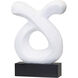 Taurus Matte White and Matte Black Statue