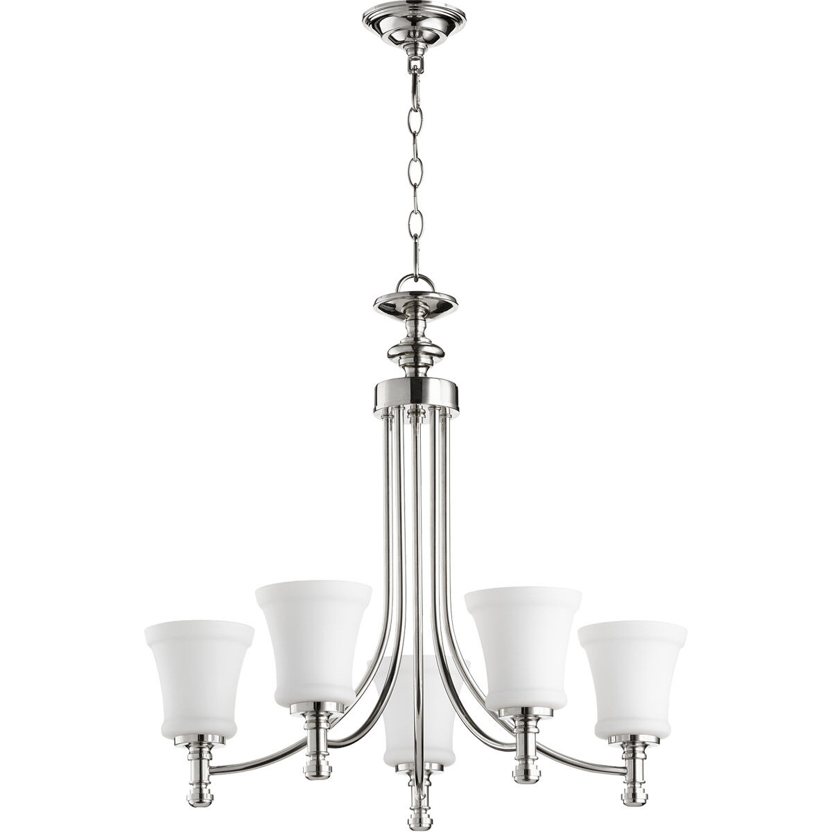 Rossington 5 Light 25 inch Polished Nickel Chandelier Ceiling Light