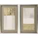 Blanco Pluma White and Metallic Framed Art, The Studio