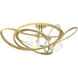 Nest 3 Light 37.2 inch Modern Brass Semi-Flush Ceiling Light