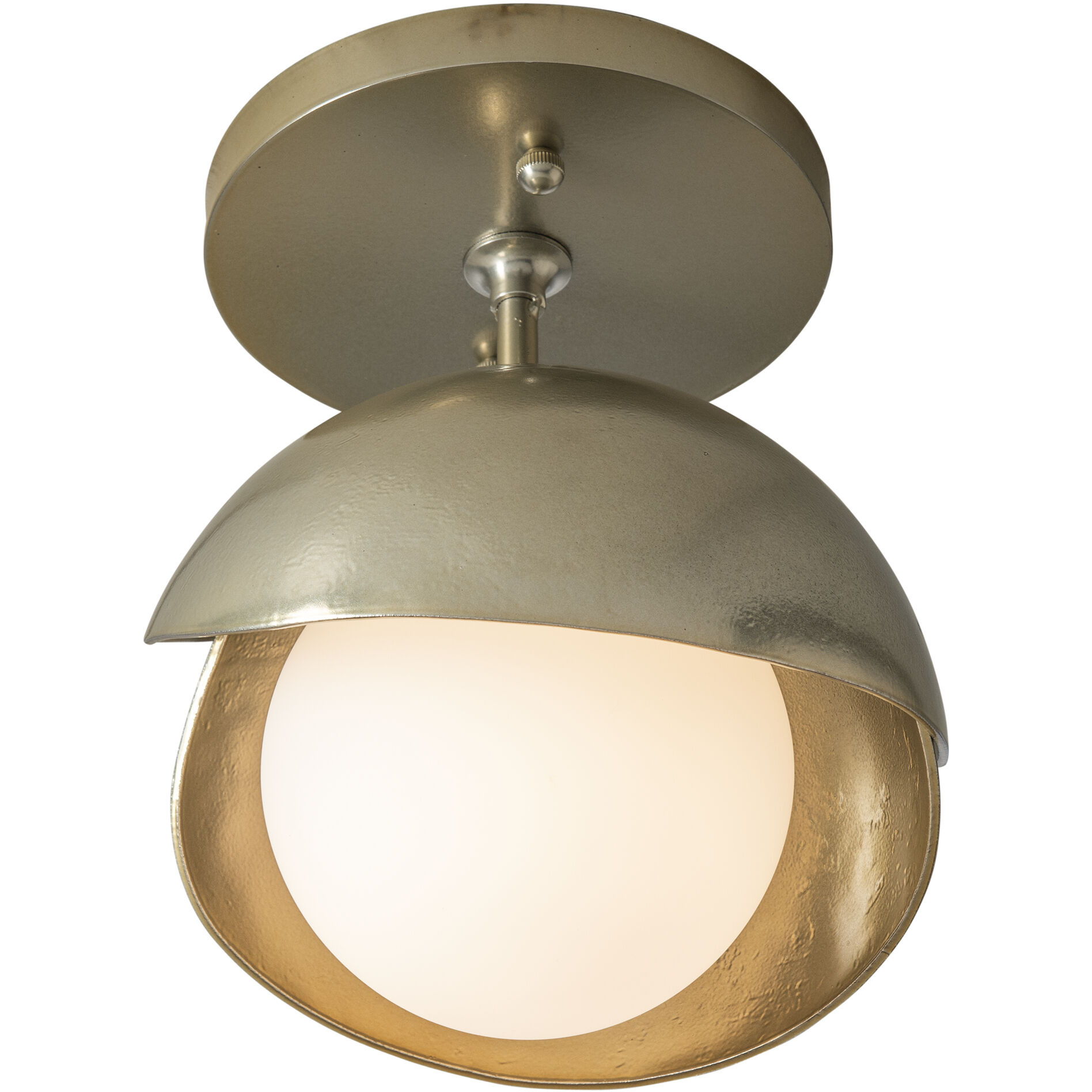 Brooklyn 1 Light 6 inch Modern Brass and Modern Brass Semi-Flush Ceiling Light