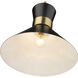 Soriano 1 Light 13.25 inch Matte Black and Heritage Brass Pendant Ceiling Light