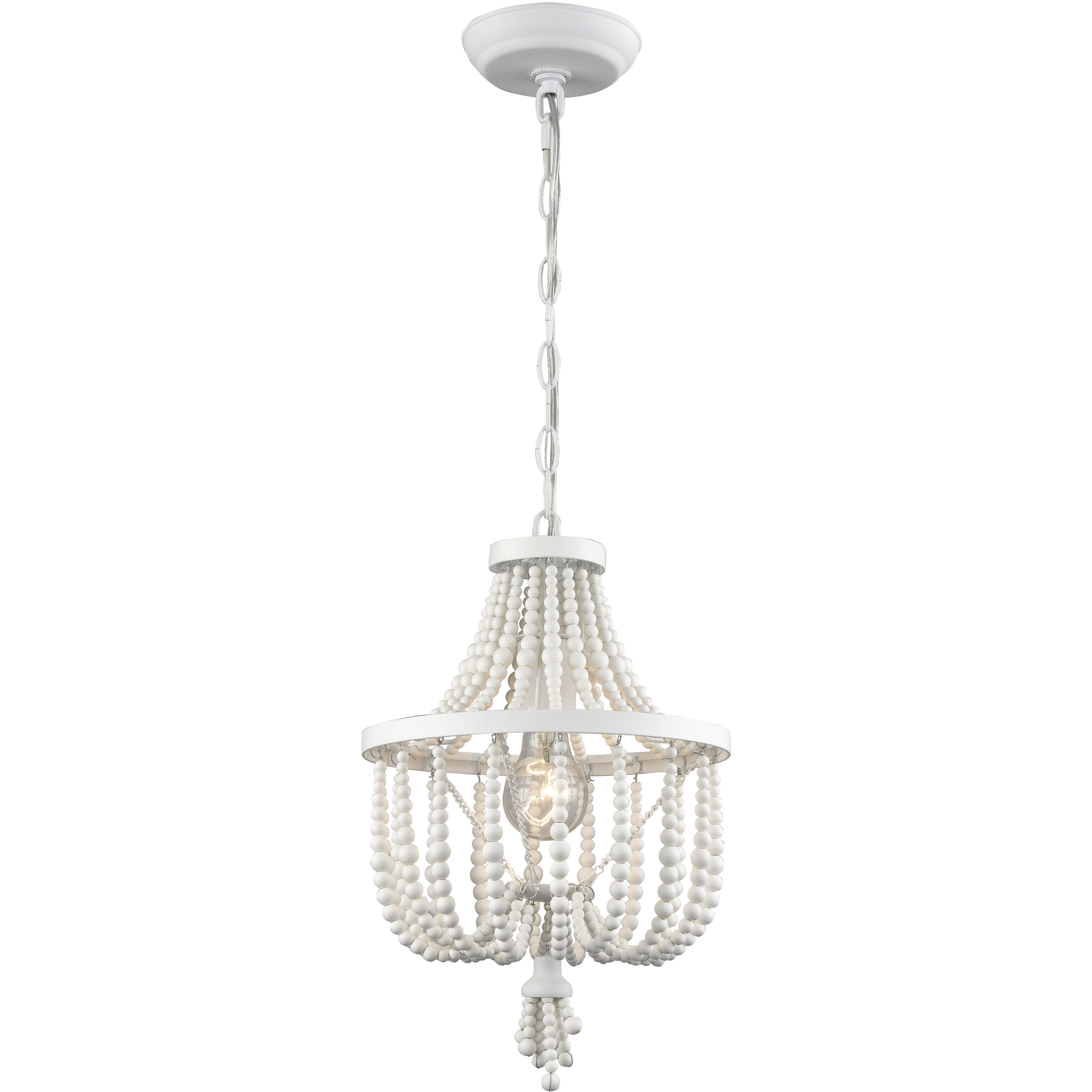 Virgin Queen 1 Light 10 inch White Pendant Ceiling Light