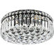 Maxime 5 Light 16 inch Black and Clear Flush Mount Ceiling Light