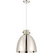 Newton Bell 1 Light 14 inch Polished Nickel Cord Hung Pendant Ceiling Light