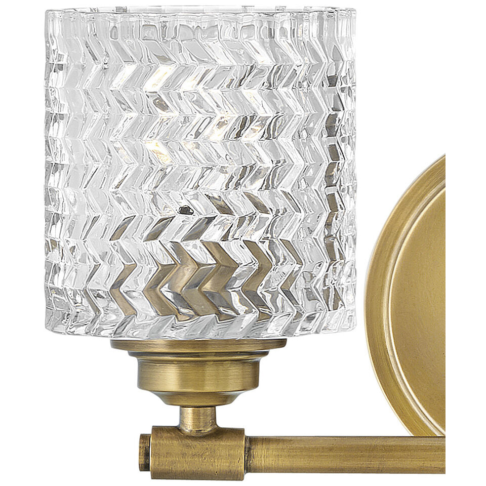 Elle 2 Light 14.5 inch Heritage Brass Vanity Light Wall Light