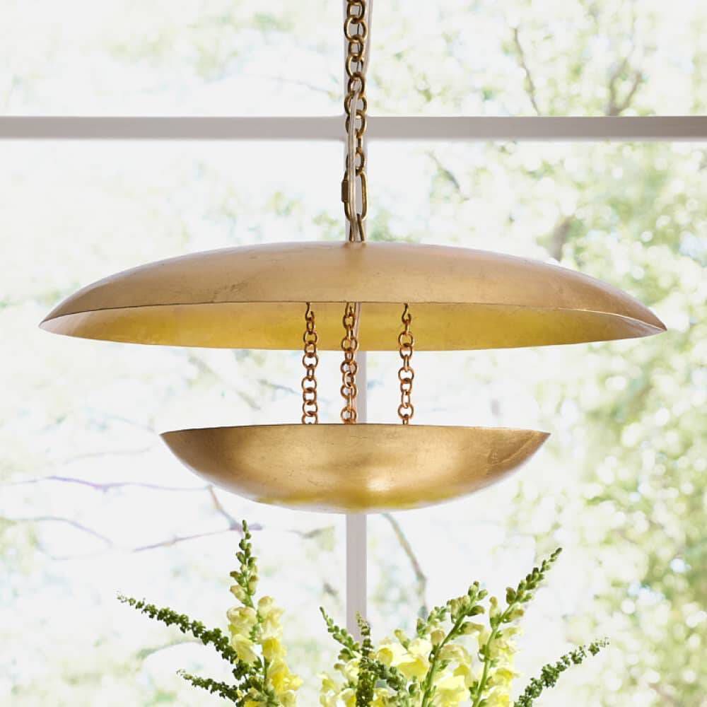 Florko 3 Light 24.5 inch Gold Leaf Chandelier Ceiling Light, Small