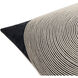 Eternity 22 X 22 inch Beige / Black Accent Pillow