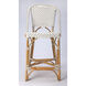Designer'S Edge Solstice White &  Tan Rattan 41 inch Barstool