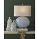 Laconia 30.5 inch 150 watt Light Blue and Clear and Polished Nickel Table Lamp Portable Light