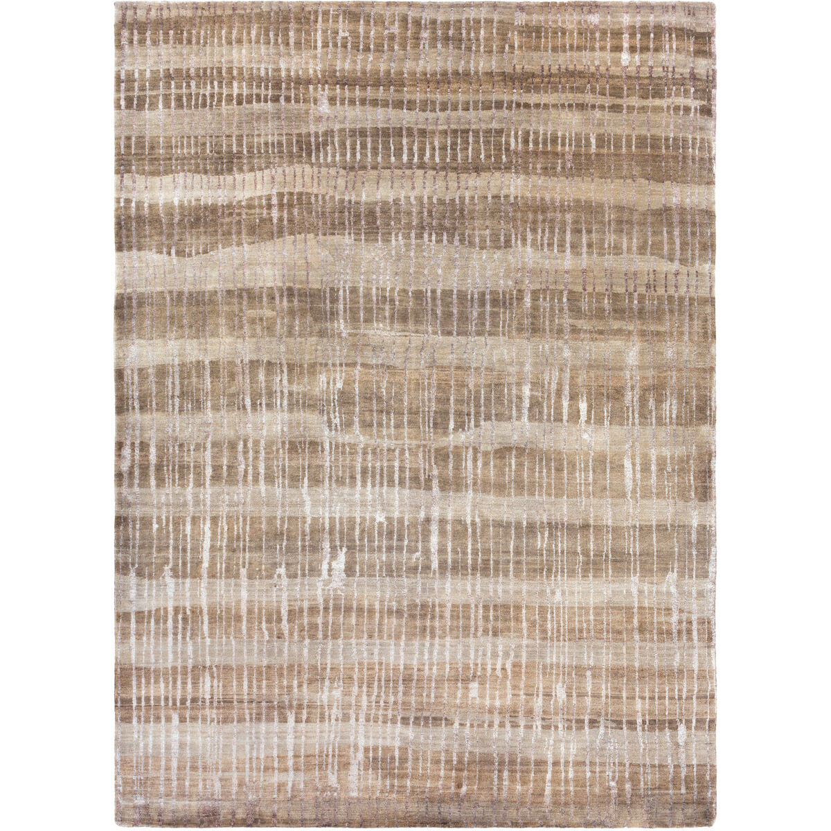 Luminous 36 X 24 inch Dark Brown, Taupe, Beige Rug
