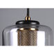 Firefly 1 Light 6 inch Black/Satin Brass Single Pendant Ceiling Light
