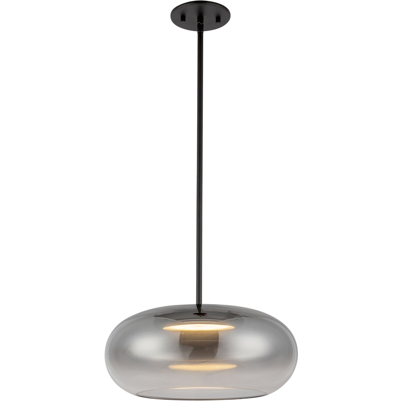 Trinity Pendant Ceiling Light in Smoked Glass