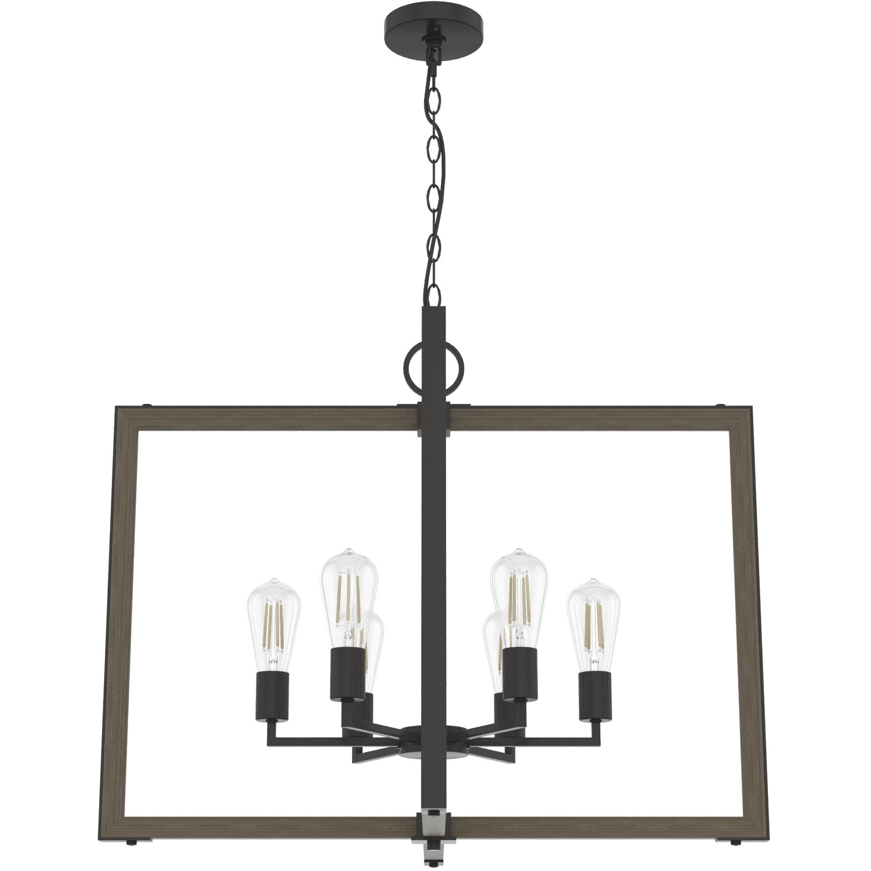 Woodburn 6 Light 30.5 inch Noble Bronze Pendant Ceiling Light