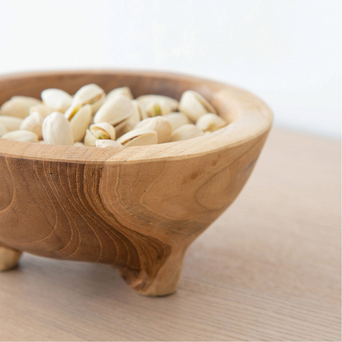 Teak 6 X 3 inch Bowls, With Legs, Set of 2