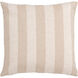 Simple Stripe 18 X 18 inch Khaki and Brown Pillow Cover 