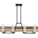 Silver Creek 8 Light 39 inch Stone Grey/Coal/Brushed Nickel Island Light Ceiling Light