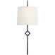 Studio VC Cranston 1 Light 6.5 inch Aged Iron Sconce Wall Light in Linen, Small