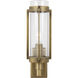 Flynn 1 Light Time Worn Brass Wall Sconce Wall Light