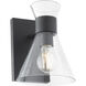Beldar 1 Light 6.75 inch Matte Black Wall Mount Wall Light