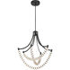 Pearl LED 29.25 inch Dark Matte Black Chandelier Ceiling Light
